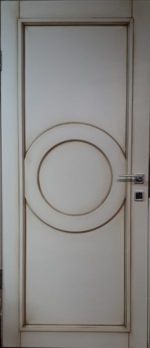 Межкомнатная дверь в профиле массив (эмаль с патиной) Тольятти