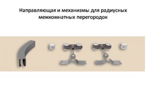 Направляющая и механизмы верхний подвес для радиусных межкомнатных перегородок Тольятти